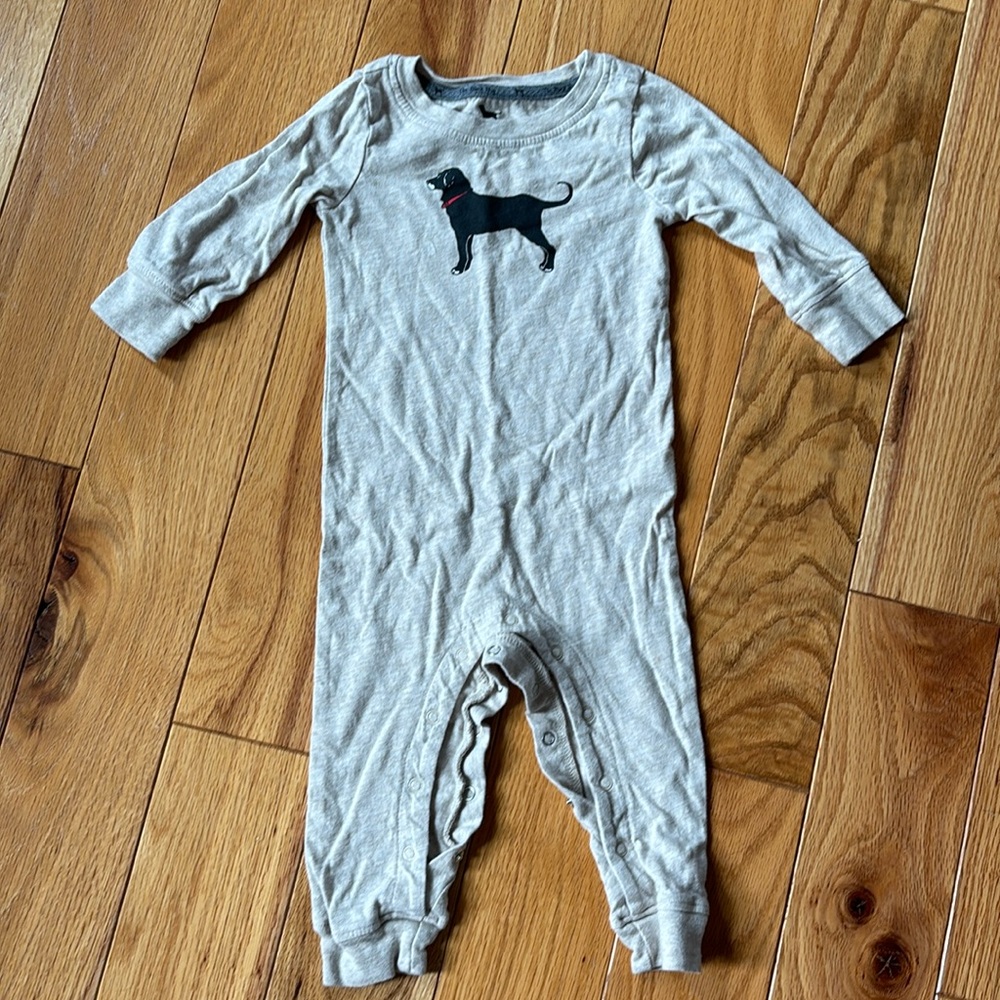 Black dog onsie